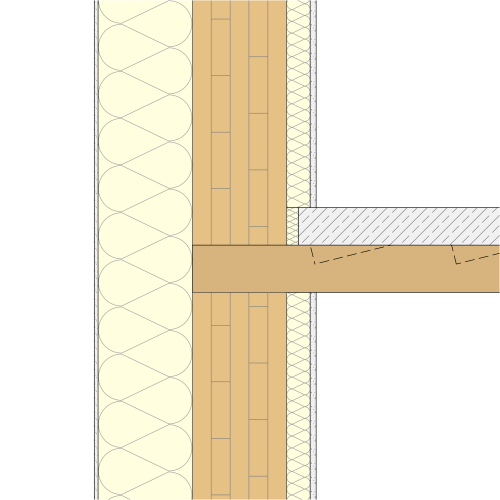 Brettsperrholz-Hybrid-Dippelbaumdecke Pure-Detail