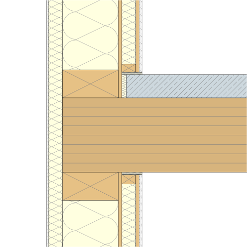 Holzriegel-Hybrid-Balkendecke-Detail
